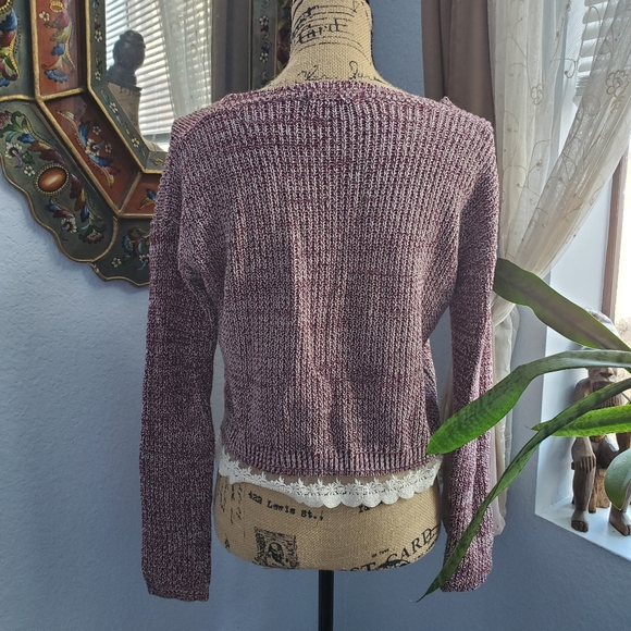 Knitted Sweater with Lace accent - Picture 2 of 3